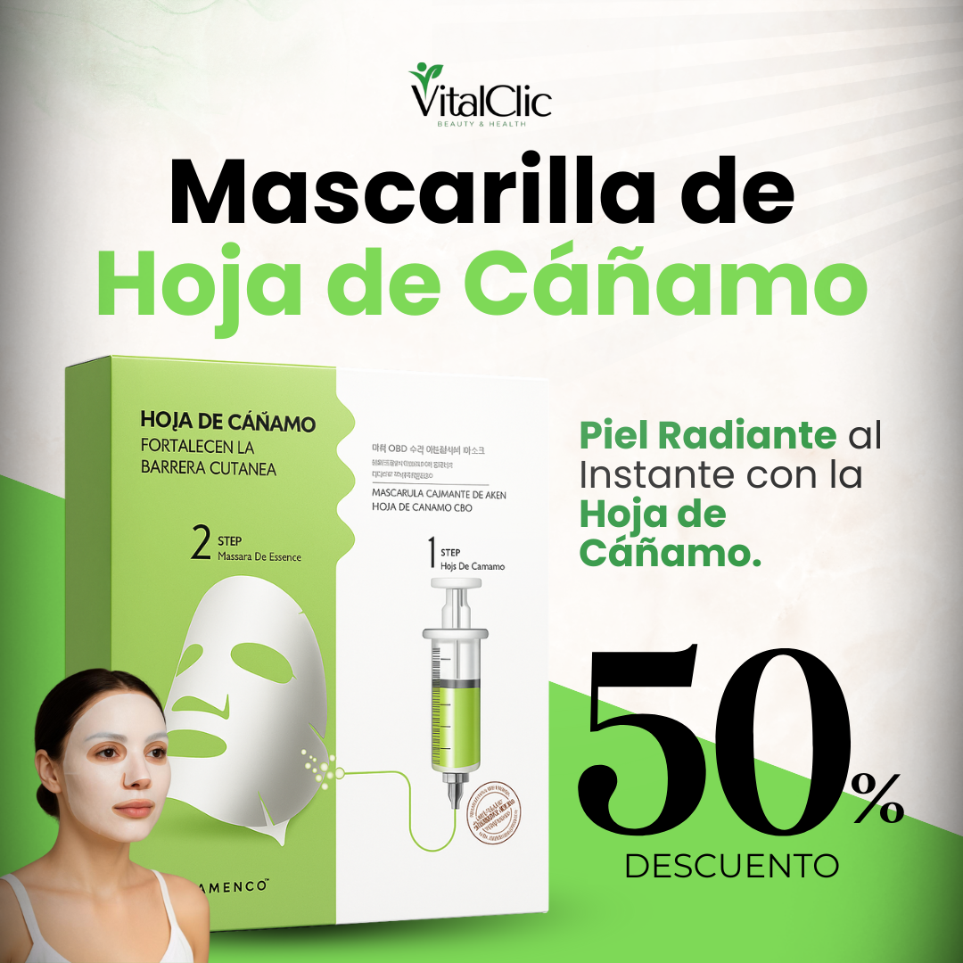 Pack de Mascarillas de Hoja de Cáñamo - Dile Adiós al Acné 😱OFERTA EXCLUSIVA 2X1😱