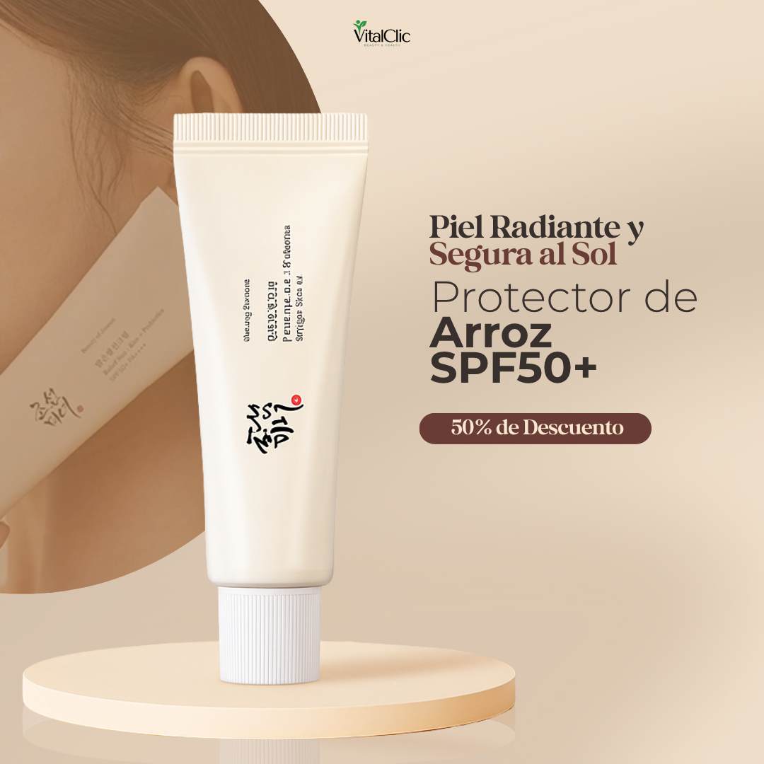Protector Solar Coreano a Base de Arroz SPF50+ 50mL - 😱OFERTA EXCLUSIVA😱