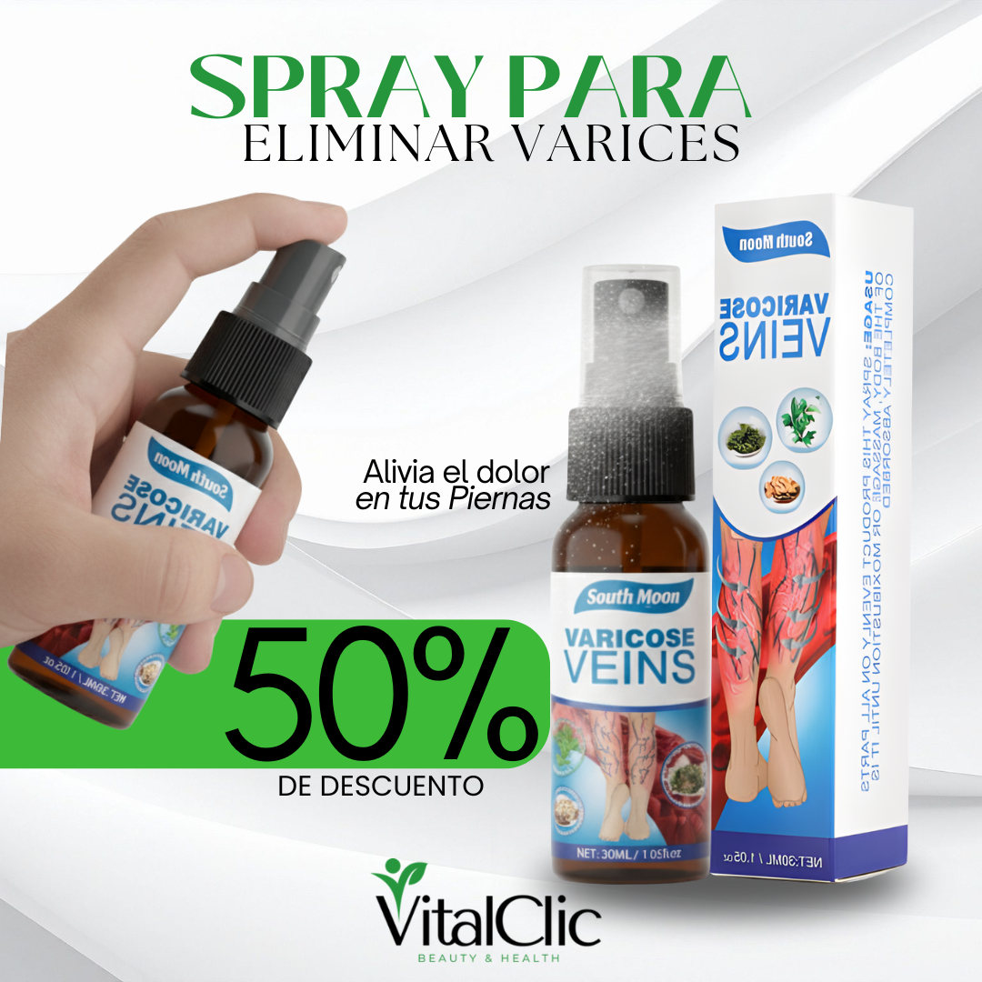 Spray para Eliminar Varices - Alivia el dolor en tus Piernas 😱50% DE DESCUENTO😱