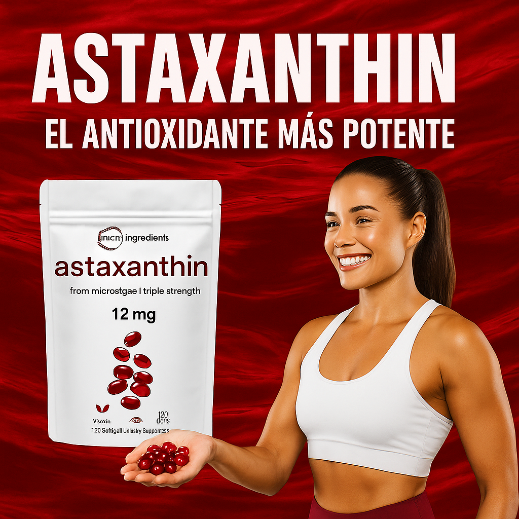 Astaxantina 12Mg - EL ANTIOXIDANTE MÁS POTENTE PARA EL CUIDADO DE TU SALUD 😍50% DE DESCUENTO😍