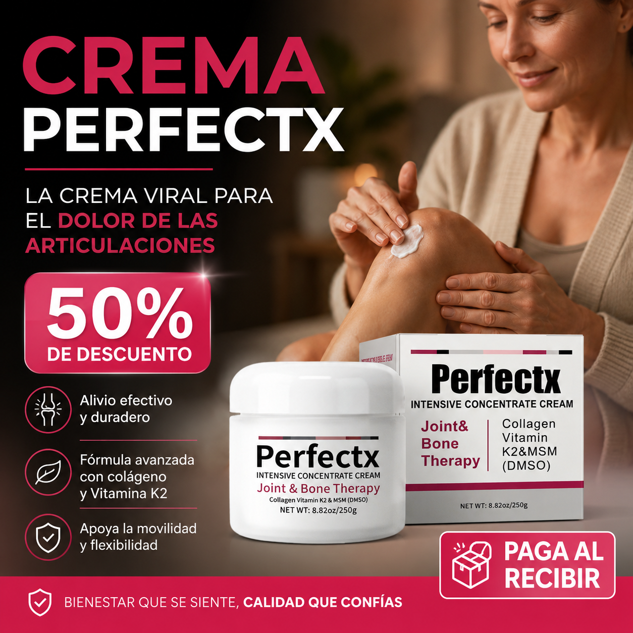 Crema Perfectx con Colageno y Vit K2 para el Dolor Articular - 😱50% DE DESCUENTO😱