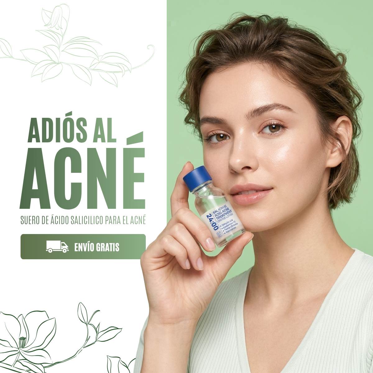 Suero de Ácido Salicilico para el Acné - LUCE UNA PIEL SUAVE Y LIBRE DE ACNÉ 😍50% DE DESCUENTO😍