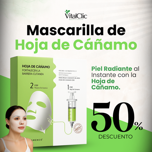 Pack de Mascarillas de Hoja de Cáñamo - Dile Adiós al Acné 😱OFERTA EXCLUSIVA 2X1😱