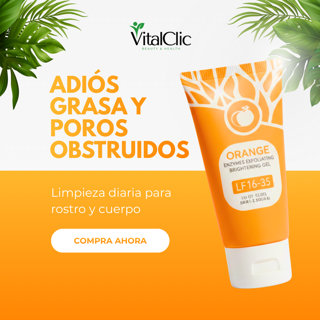 Exfoliante Orange - Aclarante y Limpiador Facial, Elimina Manchas e Hidrata tu Piel  😱50% DE DESCUENTO😱