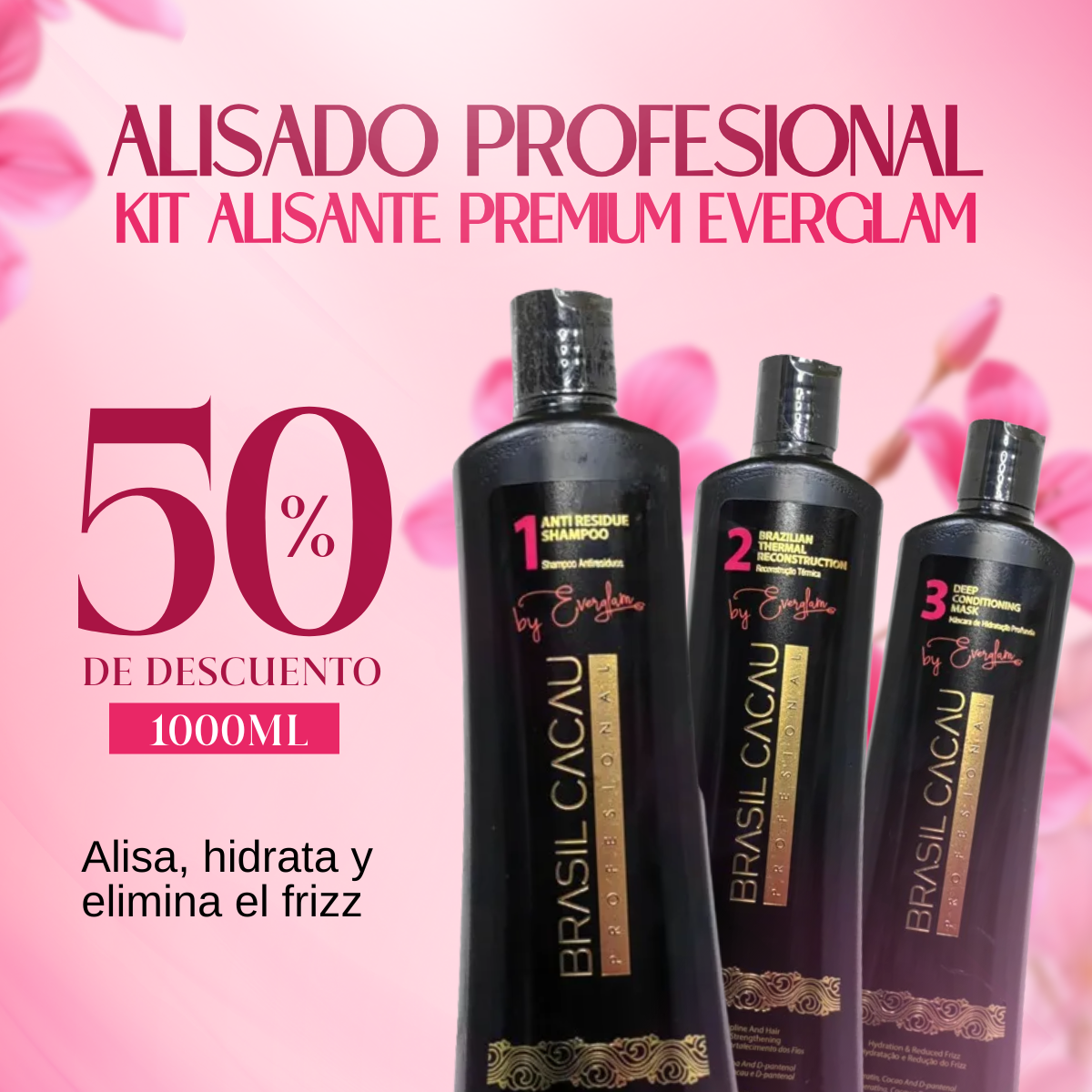 Kit Alisante Premium Everglam 1000ml  😍PRODUCTO EN TENDENCIA - 50% DE DESCUENTO😍
