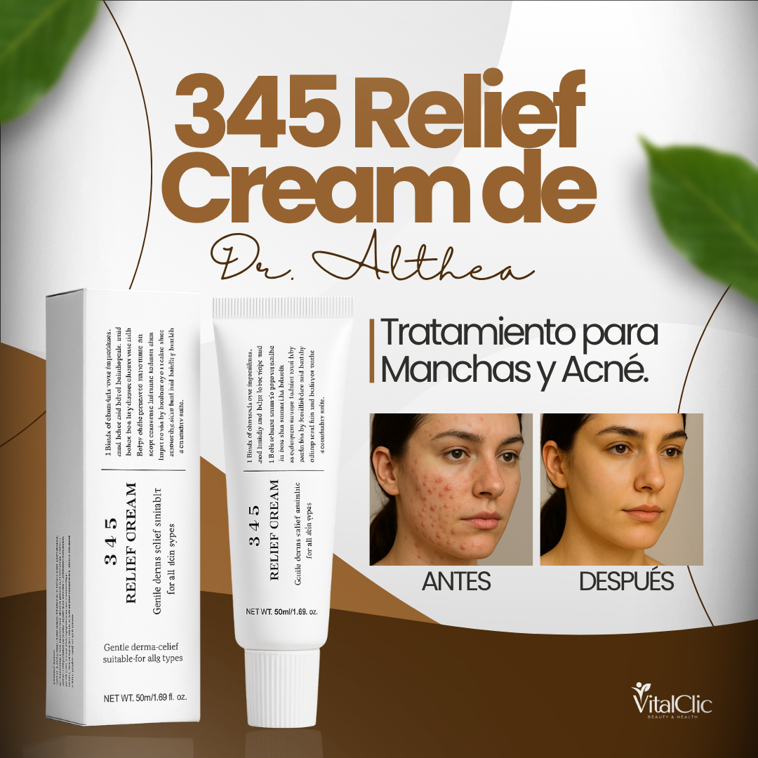 345 Relief Cream de Dr. Althea - Tratamiento para Manchas y Acné 😱50% DE DESCUENTO😱