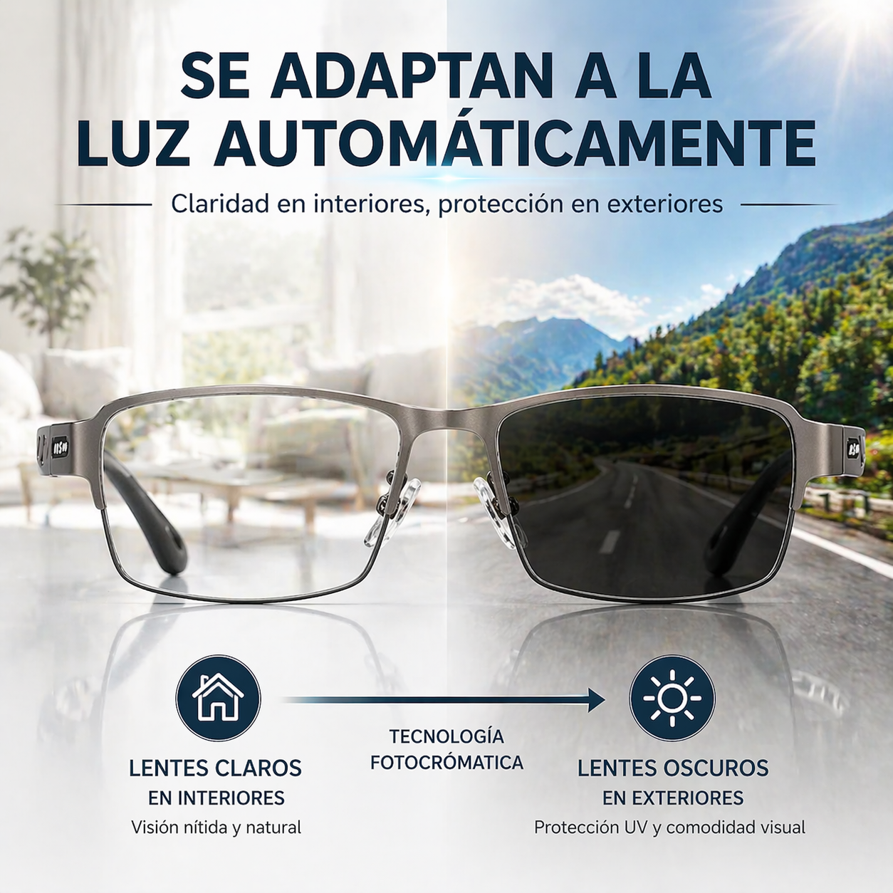 Lentes Fotocromáticos de Alta Definición Multifocal 👓 PRODUCTO EN TENDENCIA CON 50% DE DESCUENTO😲