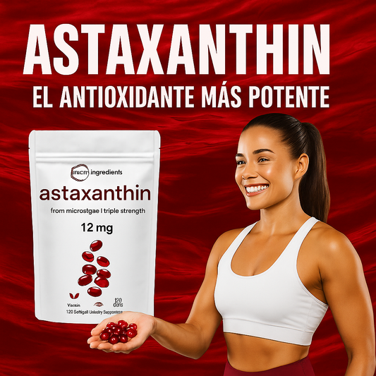 Astaxantina 12Mg - EL ANTIOXIDANTE MÁS POTENTE PARA EL CUIDADO DE TU SALUD 😍50% DE DESCUENTO😍
