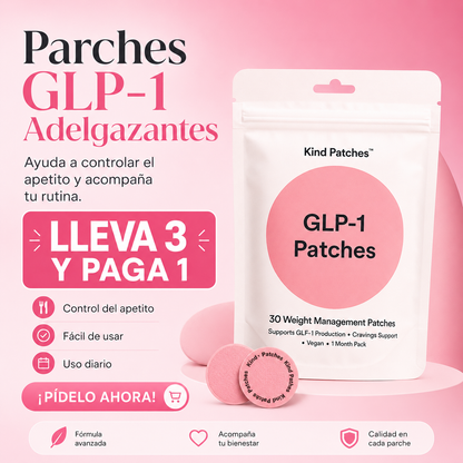 PARCHES ADELGAZANTES GLP-1 - CONTROLA TU PESO FACIL Y SEGURO 😱Lleva 3 y Paga 1😱