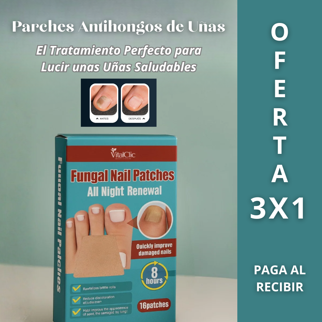 Parches Antihongos de Uñas - TRANSFORMA EL CUIDADO DE TUS PIES 😱LLEVA 3 Y PAGA 1😱