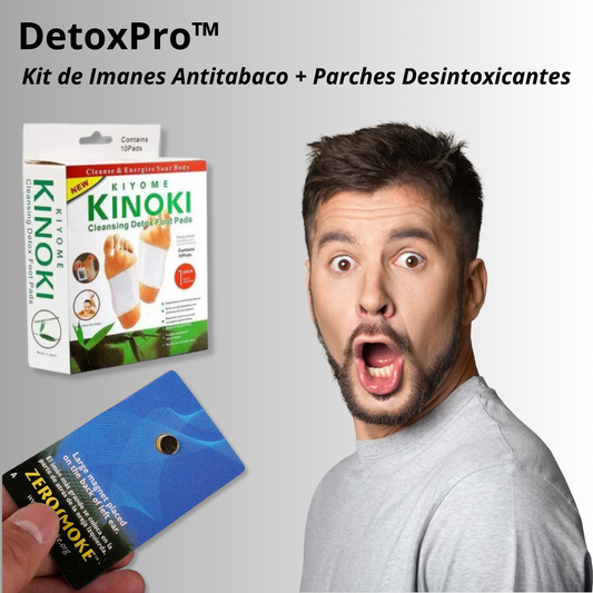 DetoxPro™ - Kit de Imanes Antitabaco + Parches Desintoxicantes ¡RECUPERA TU BIENESTAR! 😯