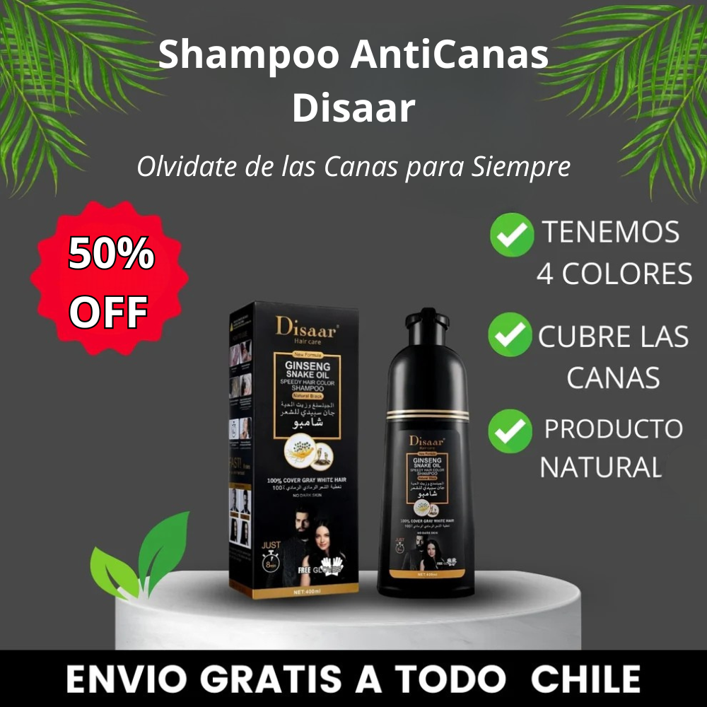 Shampoo CubreCanas Unisex 400ml - 😍COLOR NATURAL AL INSTANTE😍